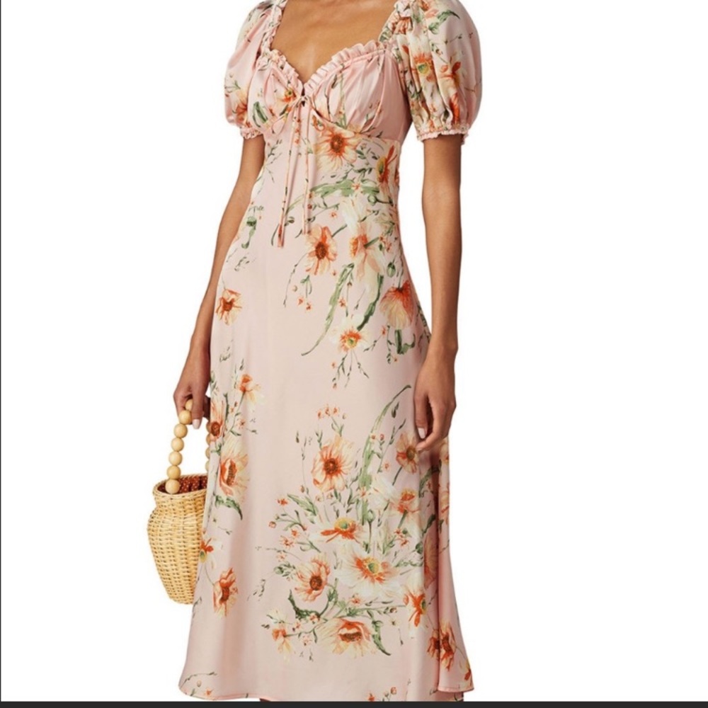 Astr In Bloom Midi Floral Dress